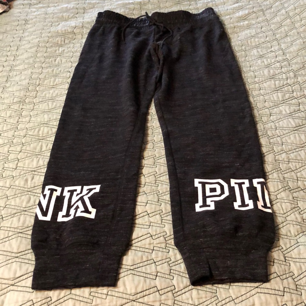 PINK Victoria’s Secret jogger pants. Black heather